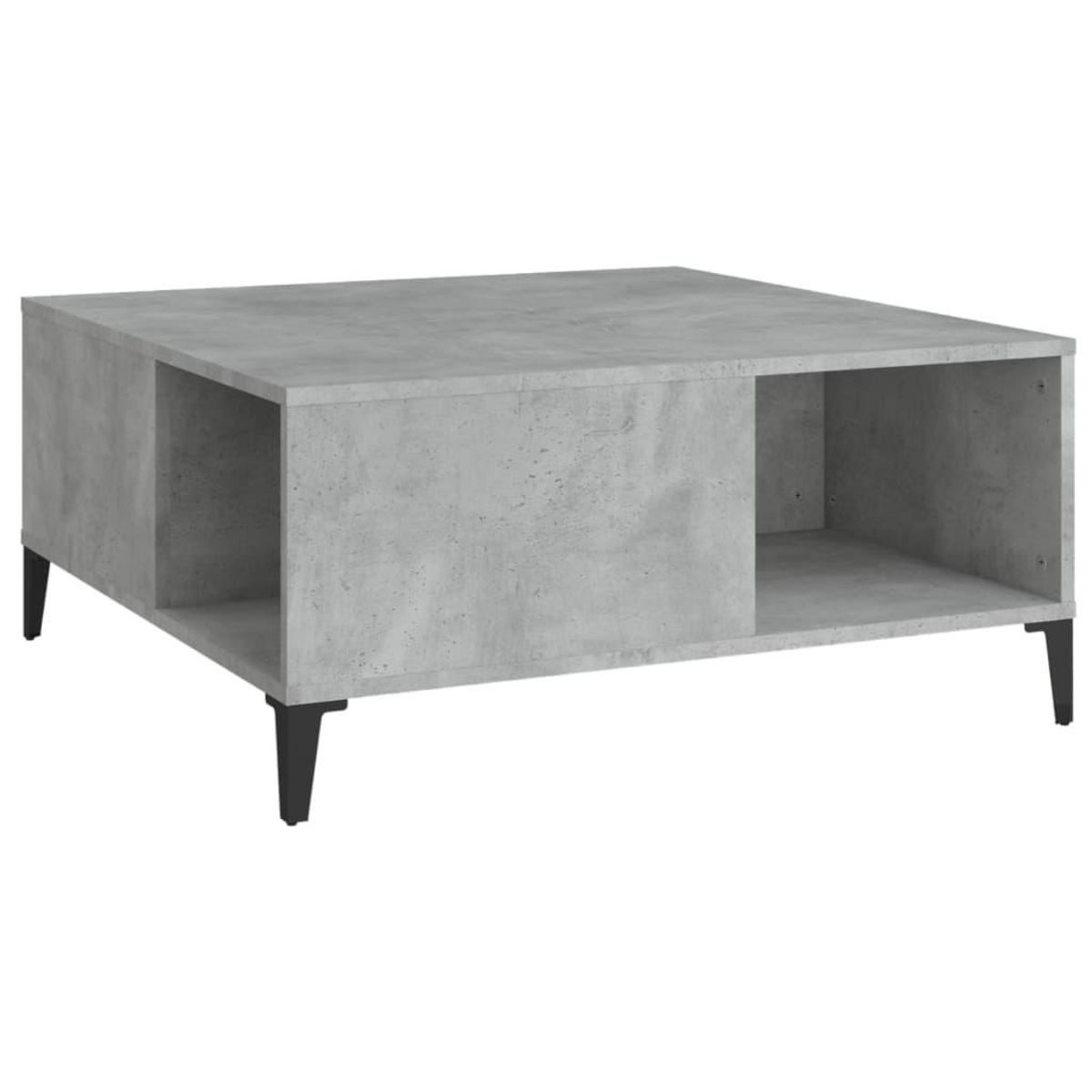 VIDAXL Table basse gris beton 80x80x36,5 cm bois d'ingenierie