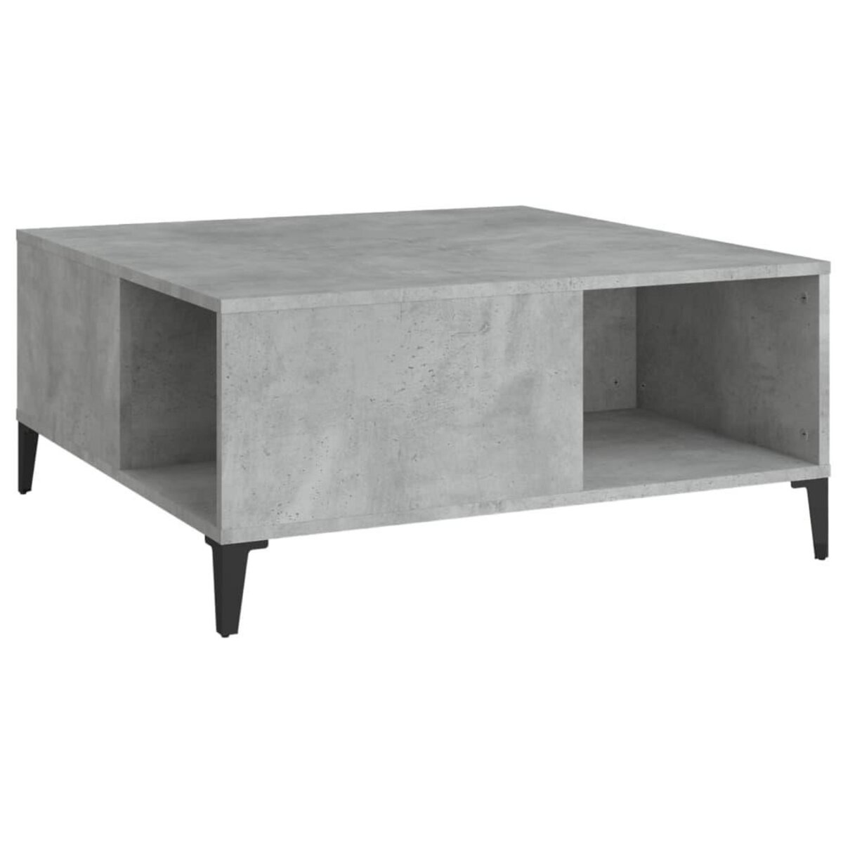 VIDAXL Table basse gris beton 80x80x36,5 cm bois d'ingenierie