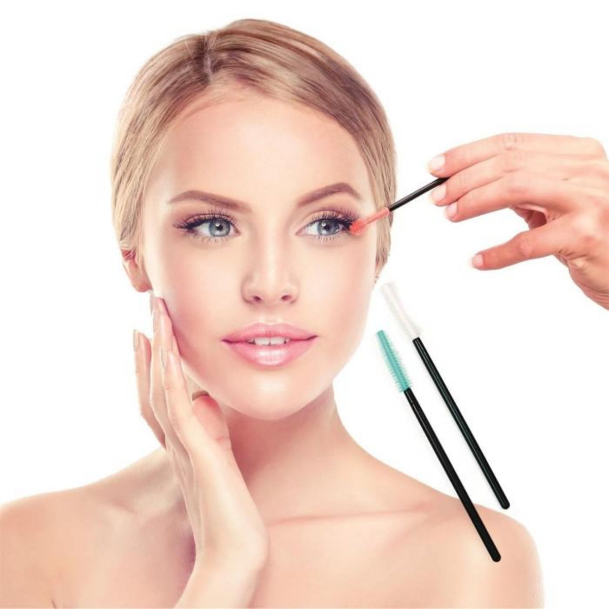 Paris Prix Lot de 3 Brosses à Cils  Cosmetic  19cm Noir