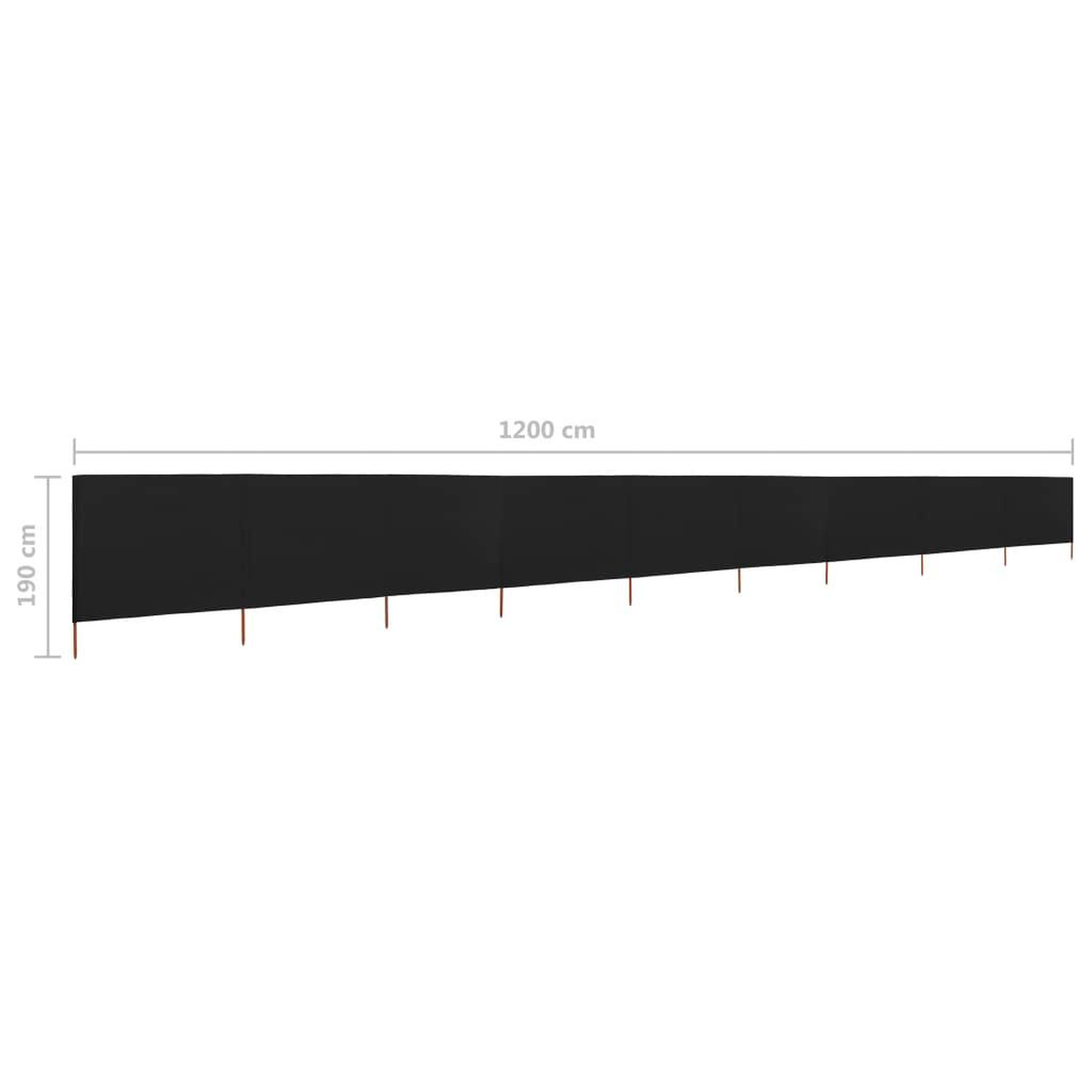 Voir la diapositive 6 : VIDAXL Paravent 9 panneaux Tissu 1200 x 160 cm Noir