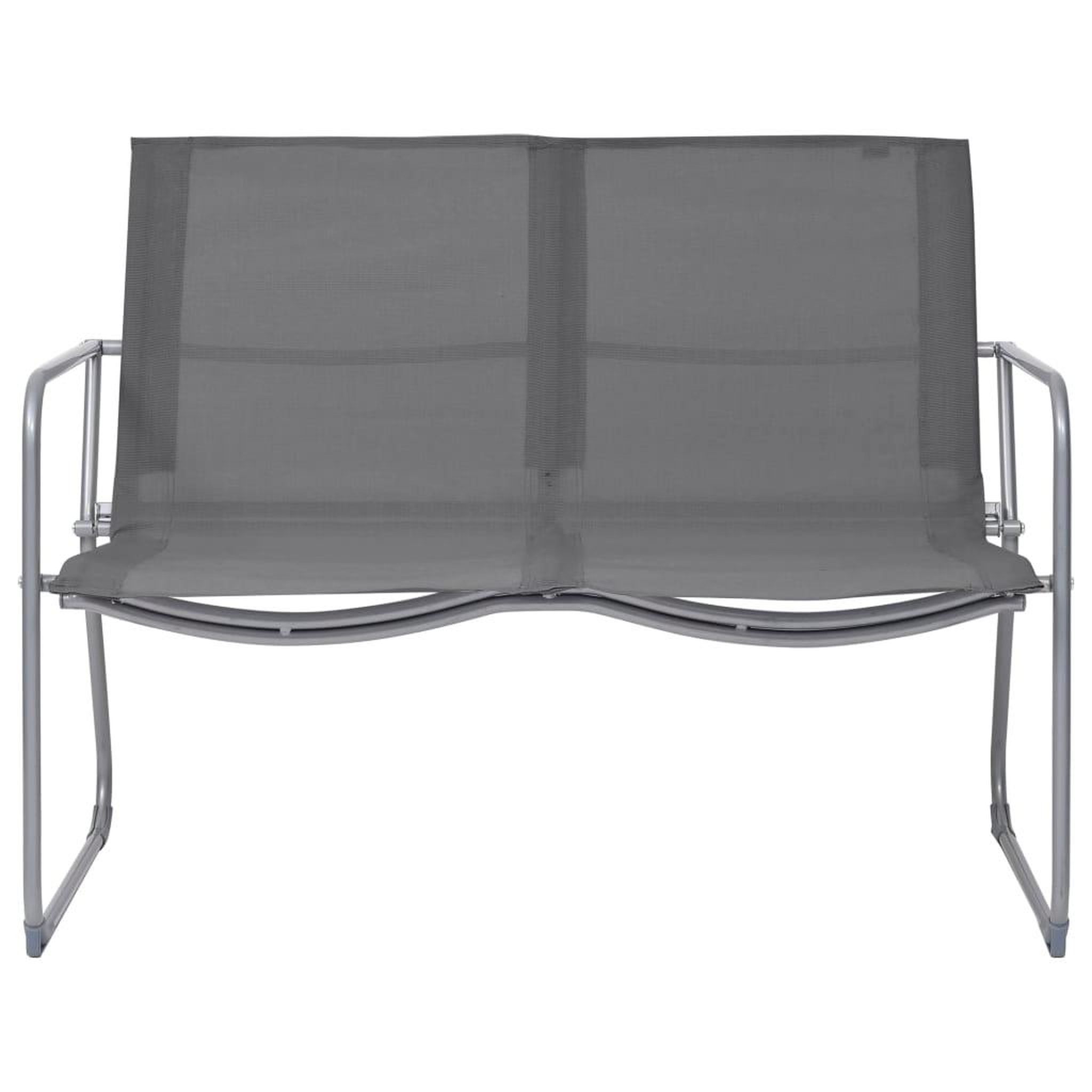 Voir la diapositive 2 : VIDAXL Salon de jardin 4 pcs tissu et acier gris