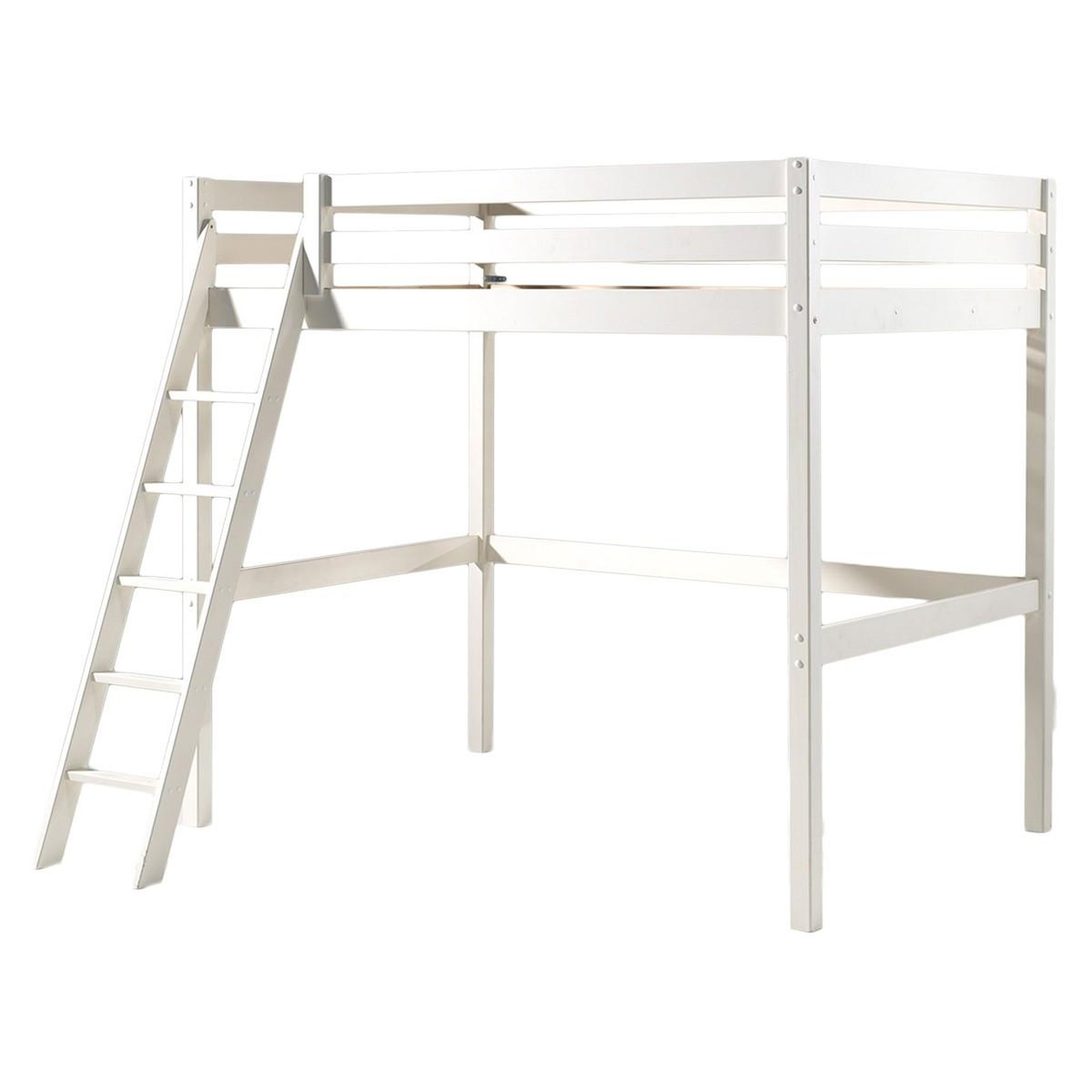 Paris Prix Lit mezzanine  pino  140x200cm blanc