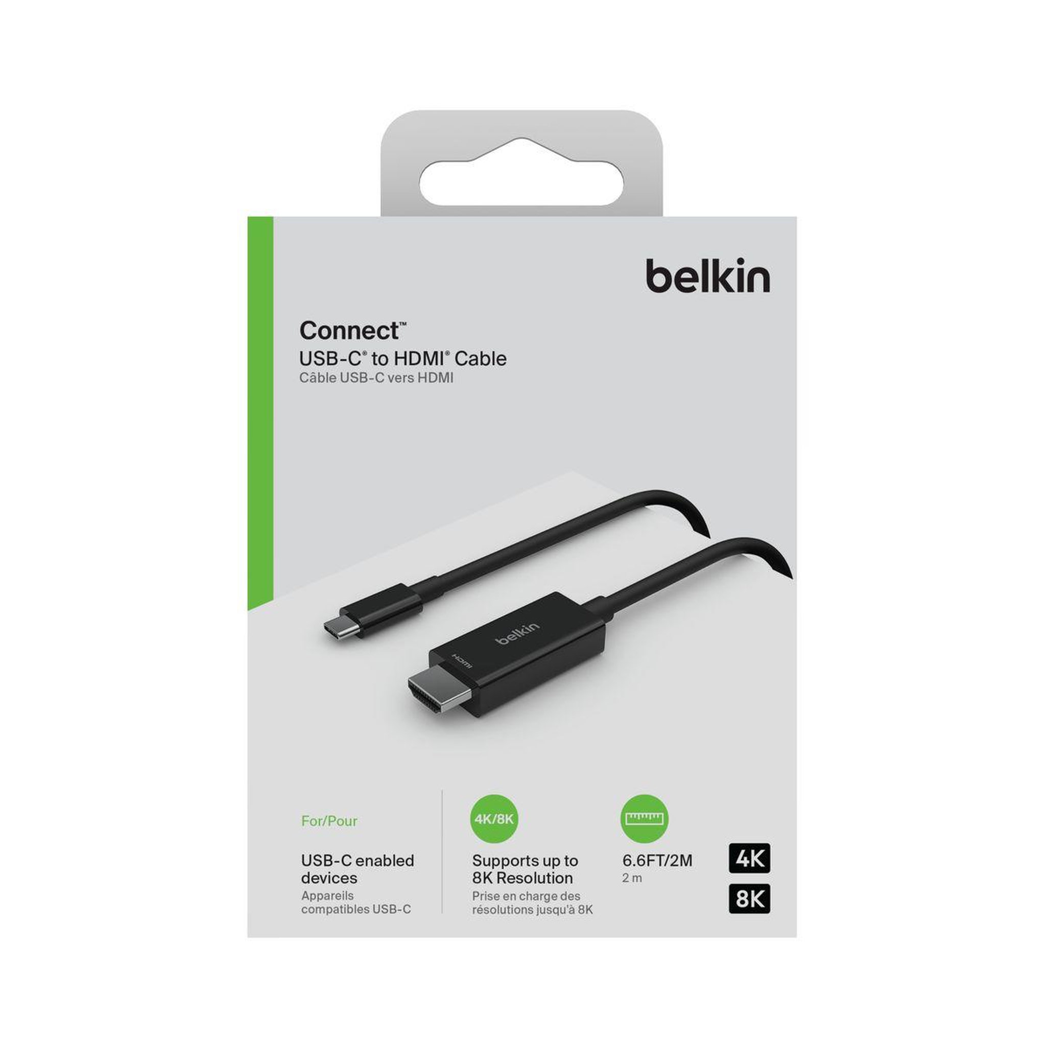 Voir la diapositive 2 : Belkin Connecteur vers hdmi 2.1 noir 2m