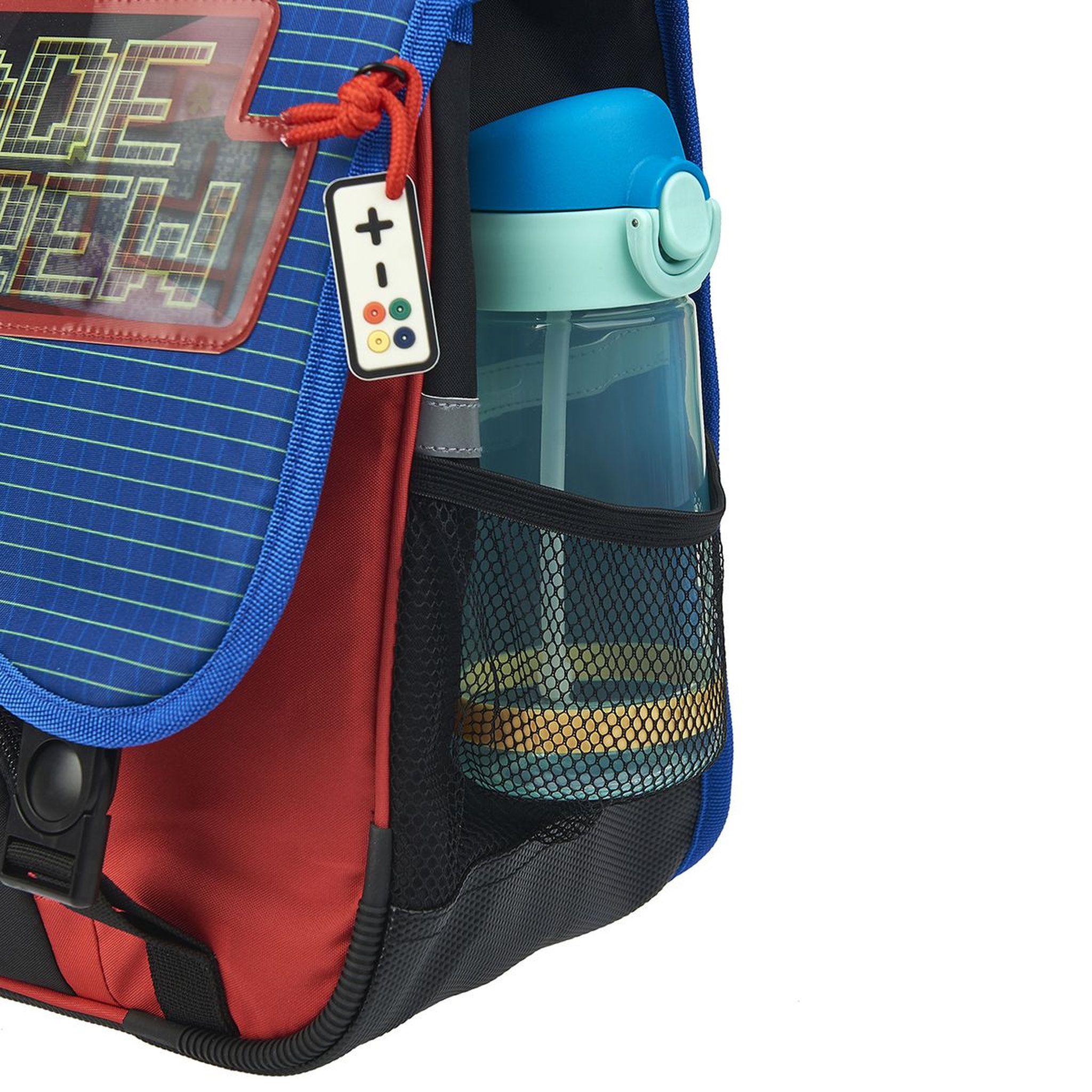 Voir la diapositive 8 : AUCHAN Cartable 38 cm CP/CE1/CE2 bleu et rouge ACTIVE GAMER