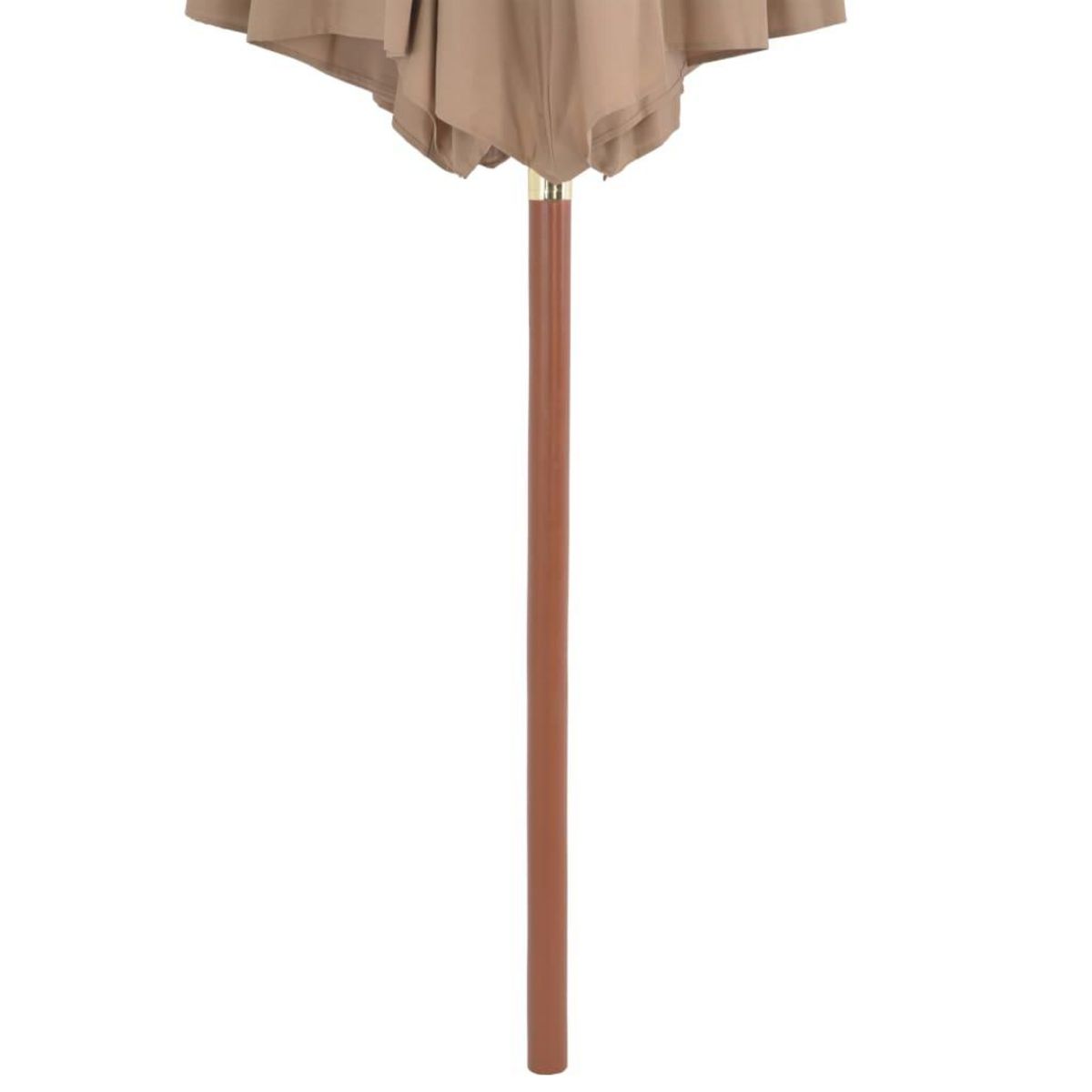 VIDAXL Parasol d'exterieur avec mat en bois 300 cm taupe