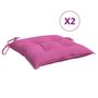 Voir la diapositive 2 : VIDAXL Coussins de chaise lot de 4 rose 50x50x7 cm tissu oxford