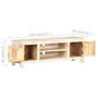 Voir la diapositive 6 : VIDAXL Meuble TV 120x30x40 cm Bois d'acacia brut