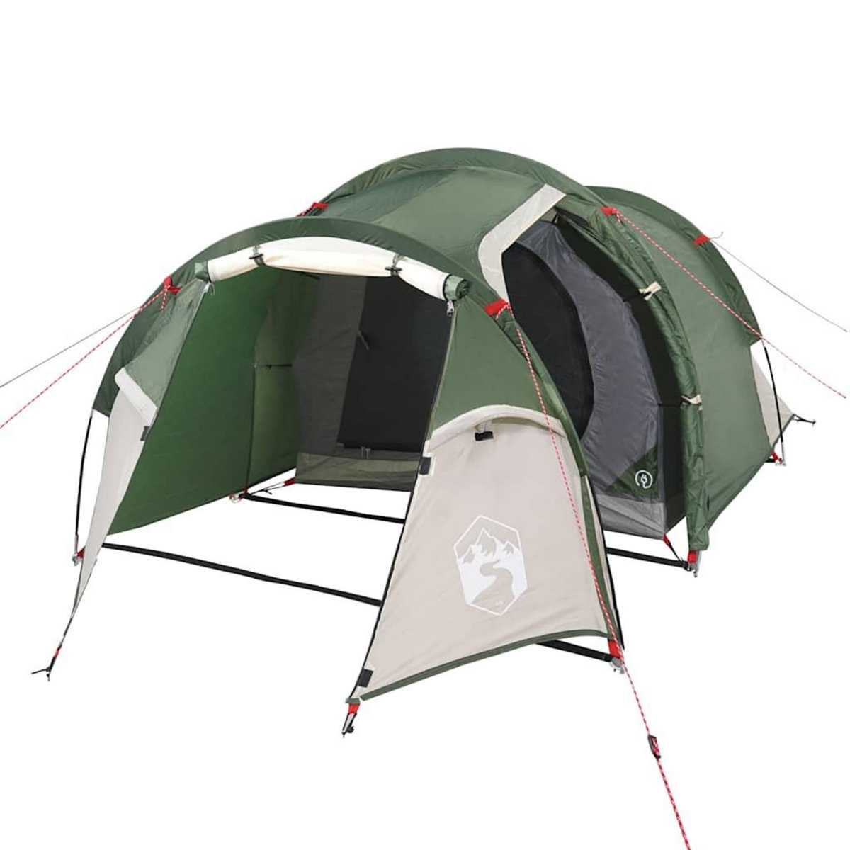 VIDAXL Tente de camping tunnel 3 personnes vert impermeable
