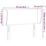 Voir la diapositive 6 : VIDAXL Tete de lit avec oreilles Cappuccino 93x23x78/88 cm Similicuir
