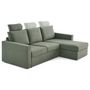 Voir la diapositive 5 : BEST MOBILIER Barrie - canapé d'angle réversible 4 places avec têtière amovible en tissu