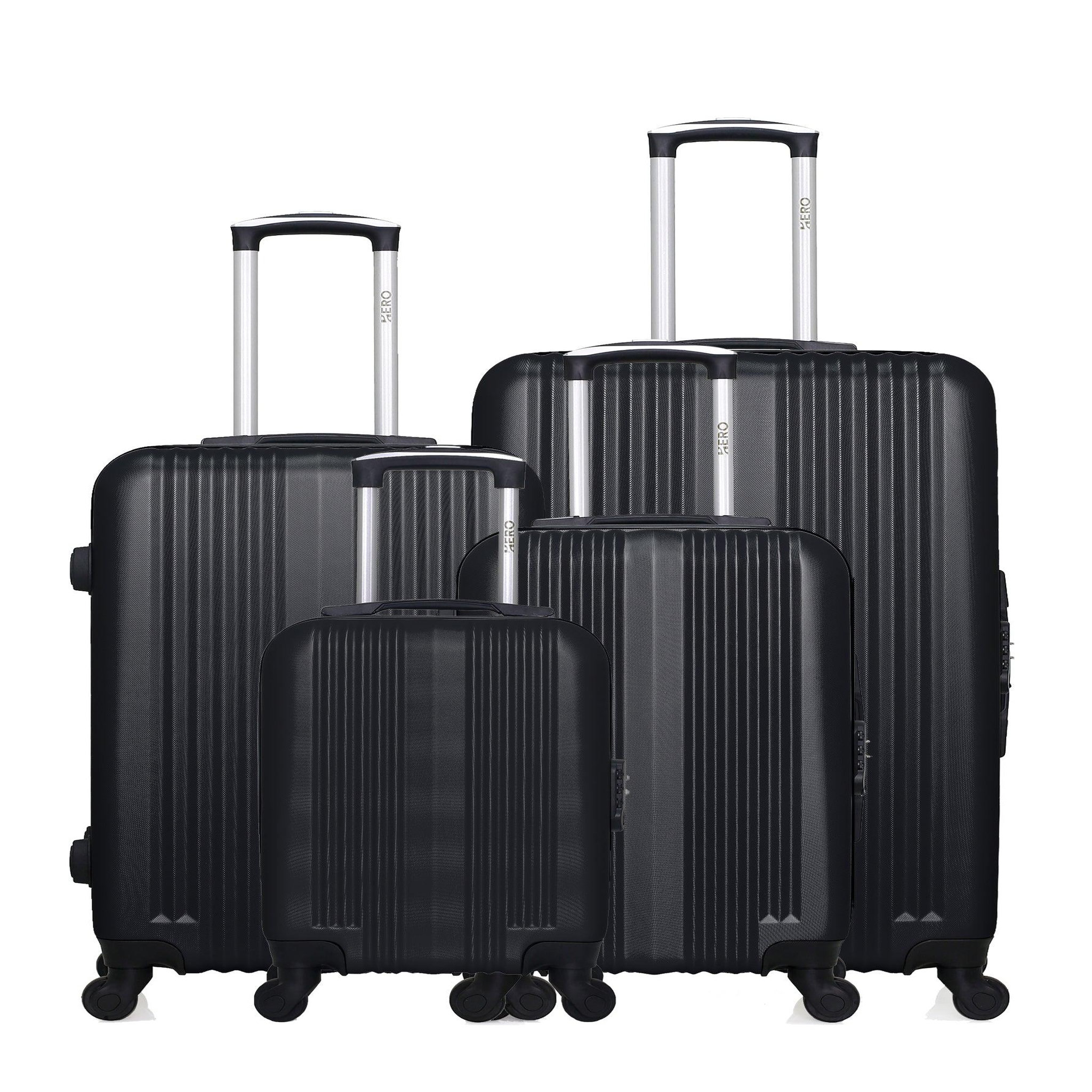 HERO Hero - lot de 4 - valise grand format, valise weekend, valise cabine, valise cabine xxs lipari