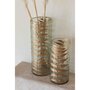 Paris Prix Vase Design en Verre  Golden Leaf  30cm Or