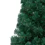 VIDAXL Demi-arbre de Noël artificiel pre-eclaire et boules vert 210 cm