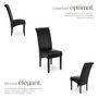 Voir la diapositive 3 : tectake Chaise de salle à manger avec revêtement en cuir synthétique noir Lot de 6