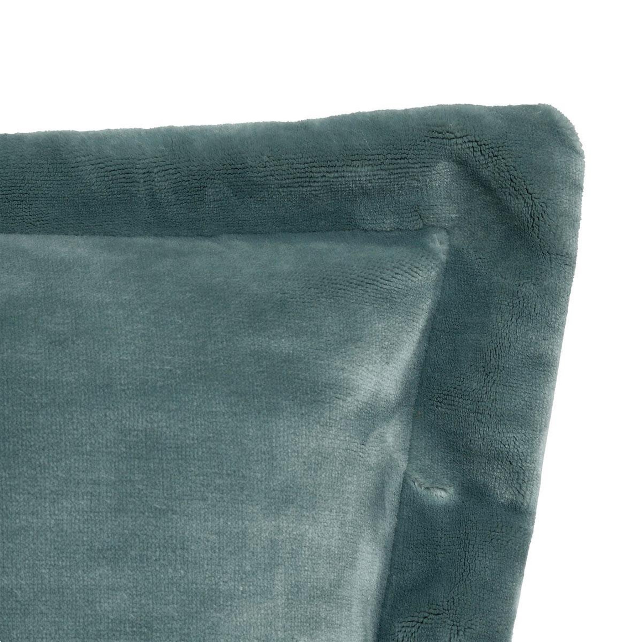 Voir la diapositive 2 : ATMOSPHERA Coussin déco flanelle  cuddly  38x58cm bleu givré