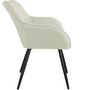 Voir la diapositive 3 : tectake Ensemble de 6 chaises en aspect lin siège rembourré crème/noir