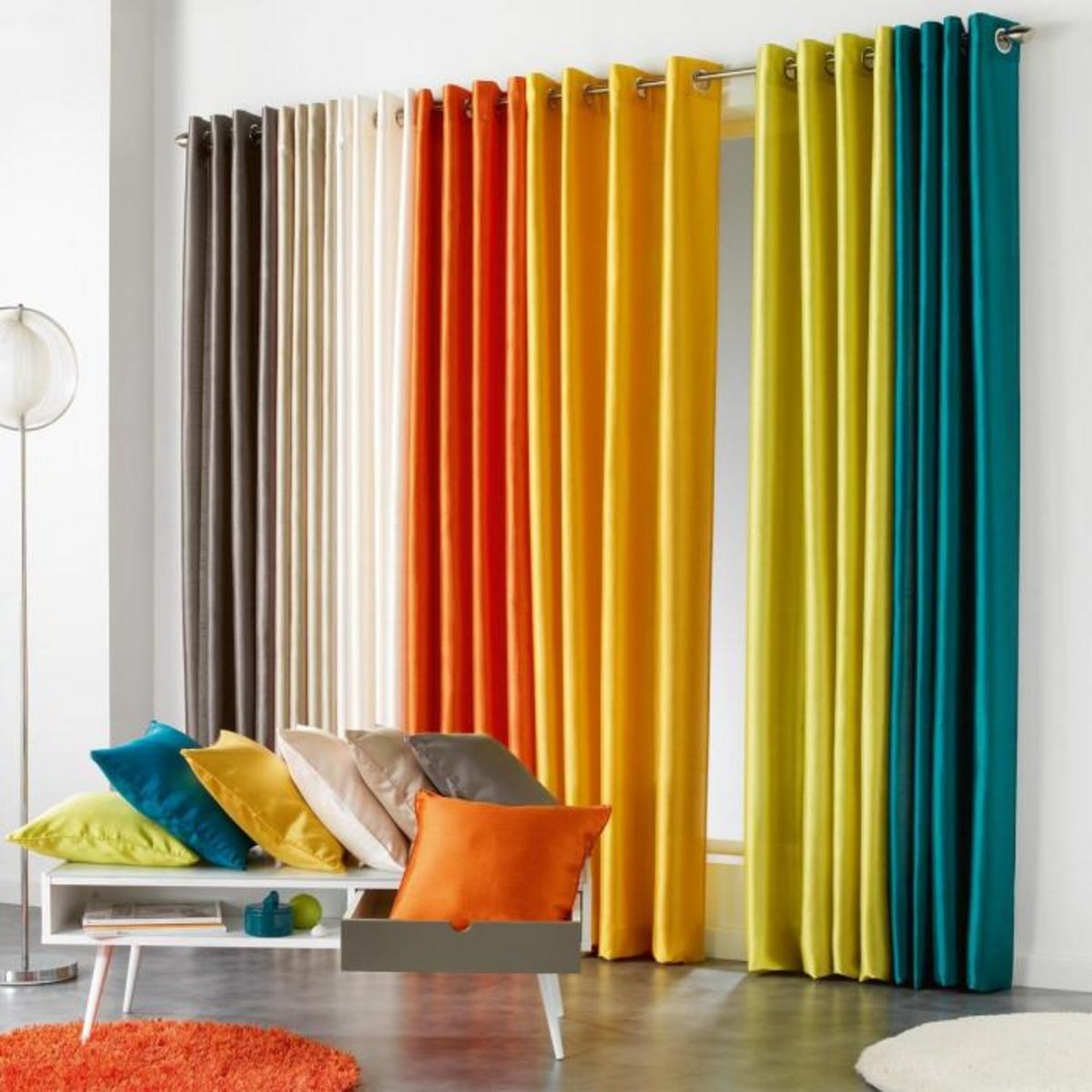 Paris Prix Rideau à Oeillets  Shana  140x240cm Gris Perle