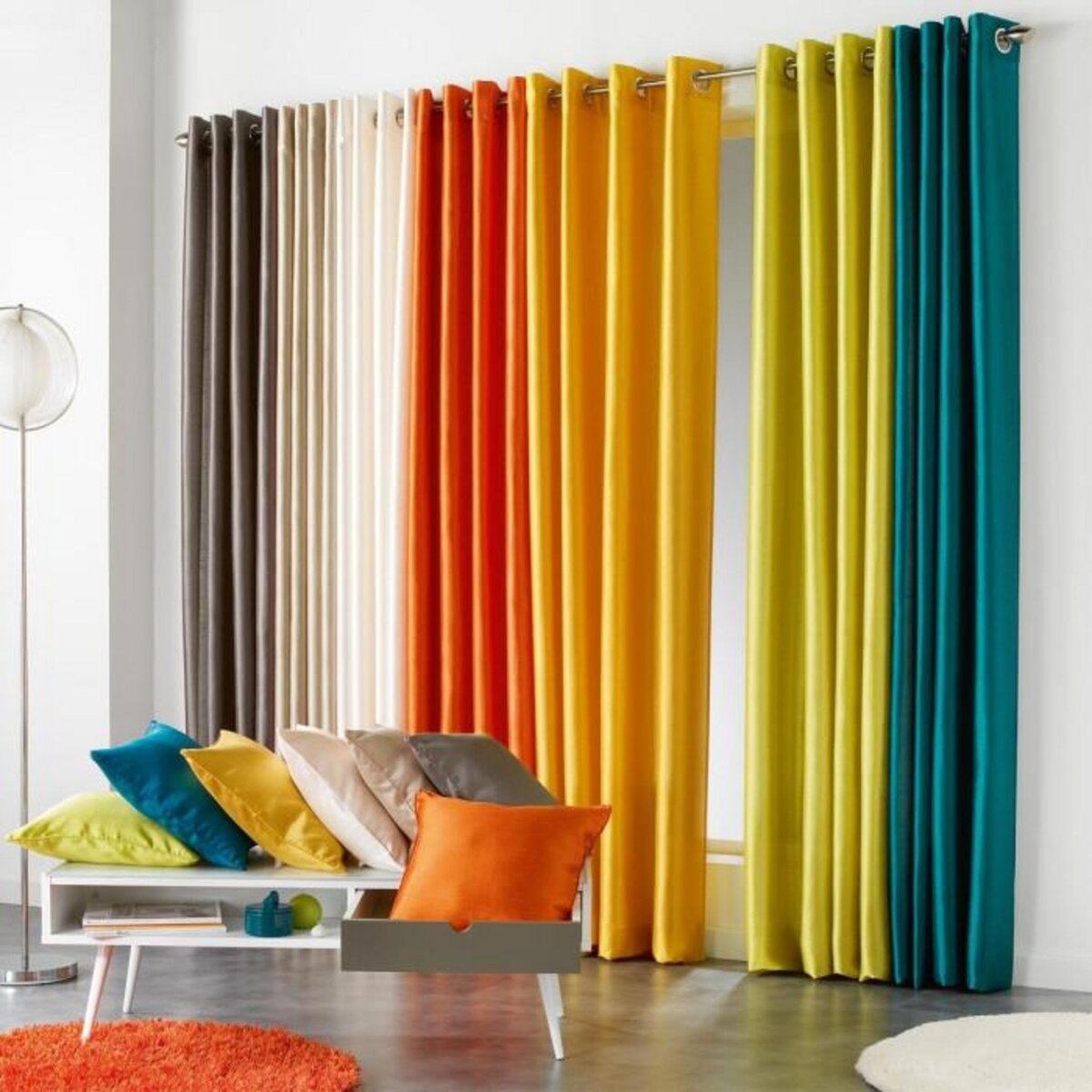 Paris Prix Rideau à Oeillets  Shana  140x240cm Gris Perle