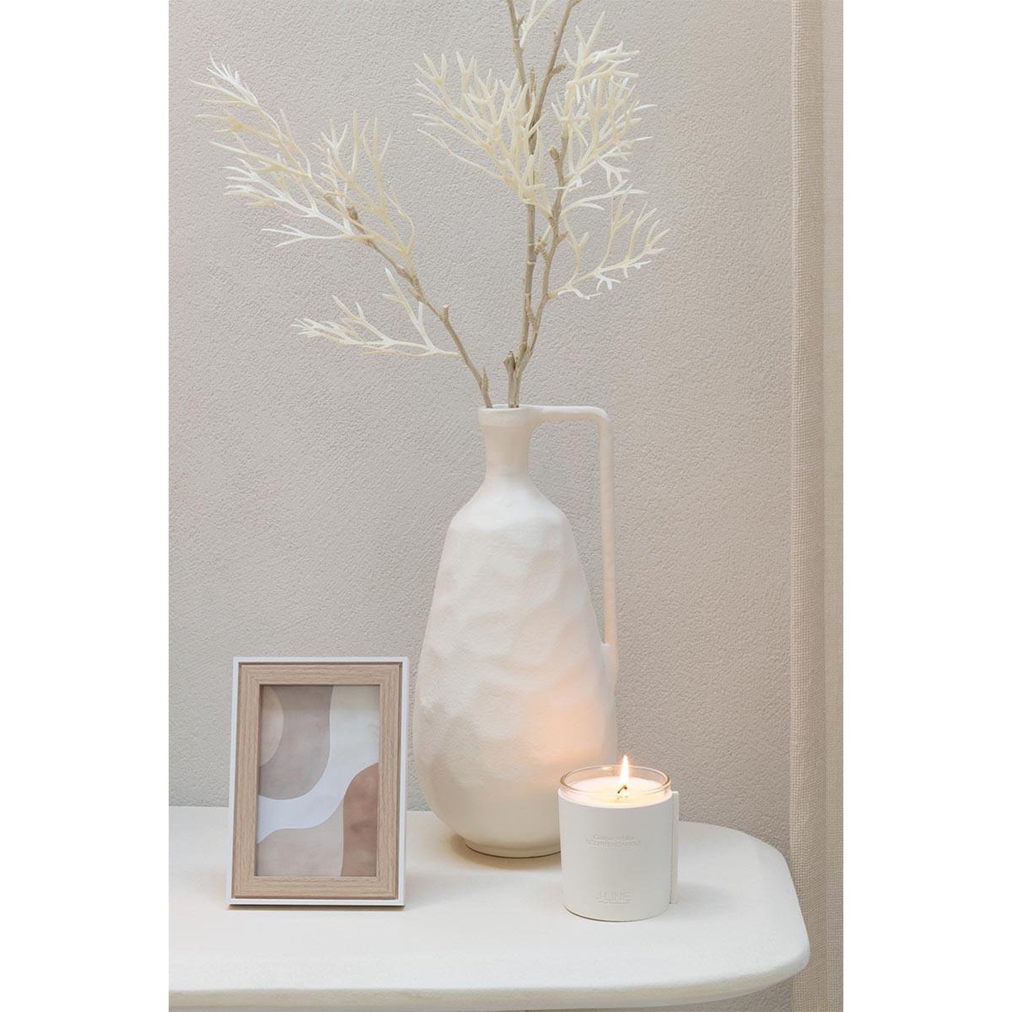 Voir la diapositive 6 : J-LINE Bougie parfumée  scented  14cm grape white