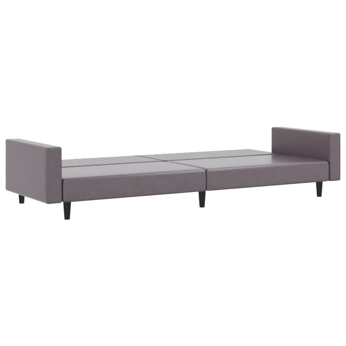 VIDAXL Ensemble de canapes 2 pcs gris similicuir