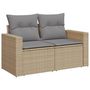 Voir la diapositive 4 : VIDAXL Salon de jardin avec coussins 7pcs melange beige resine tressee