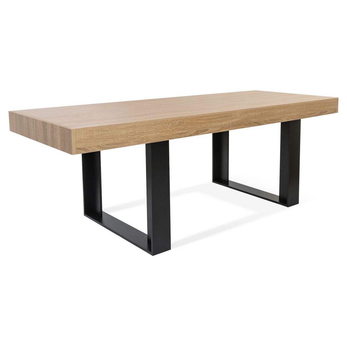 Table de séjour salle à manger fixe style industriel 225 cm MILTON