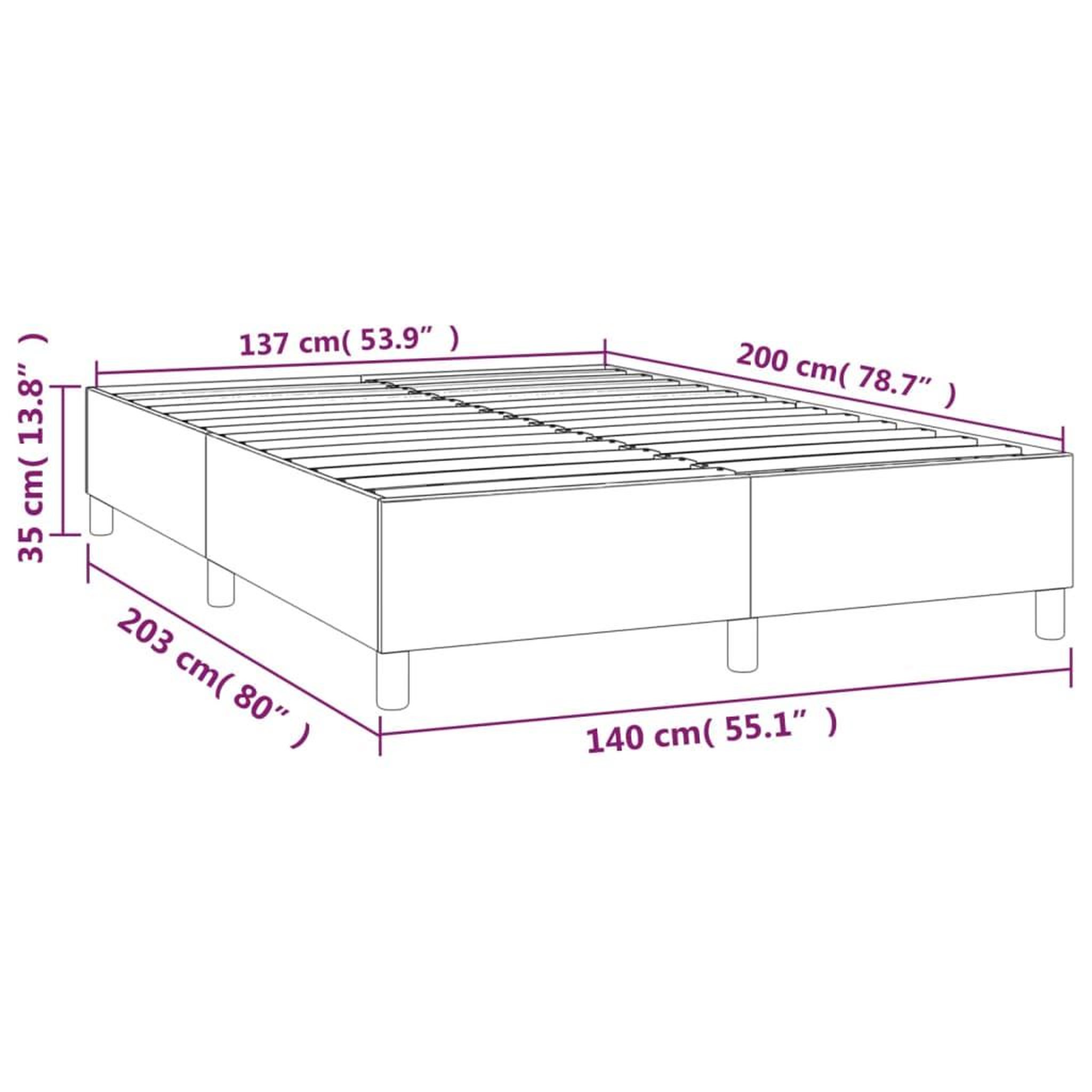 Voir la diapositive 6 : VIDAXL Cadre de lit sans matelas gris clair 140x200 cm tissu