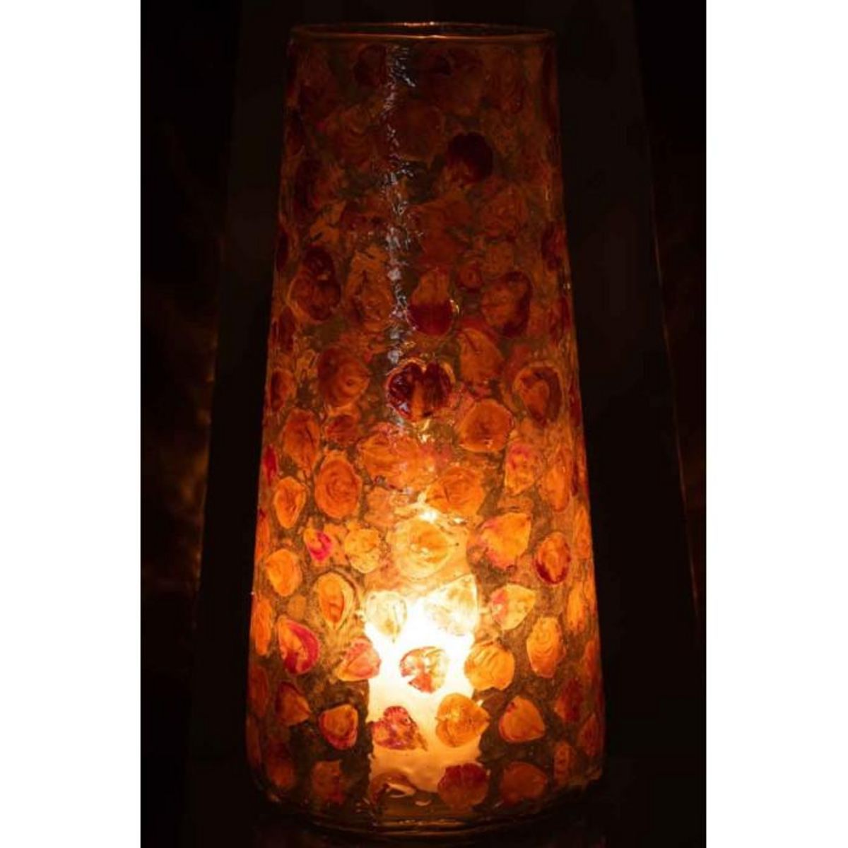 Paris Prix Vase Design en Verre  Gerard  36cm Ambre