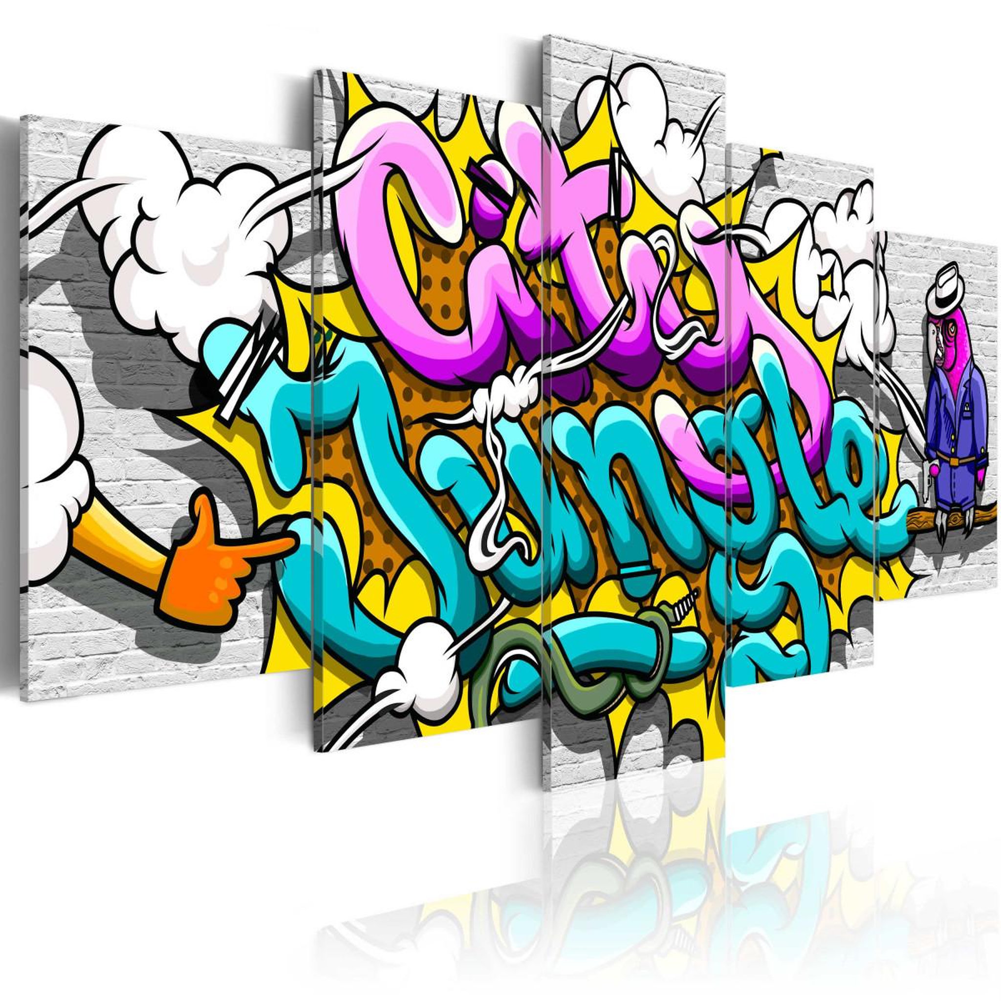 Voir la diapositive 1 : Paris Prix Tableau imprimé  graffiti : city jungle