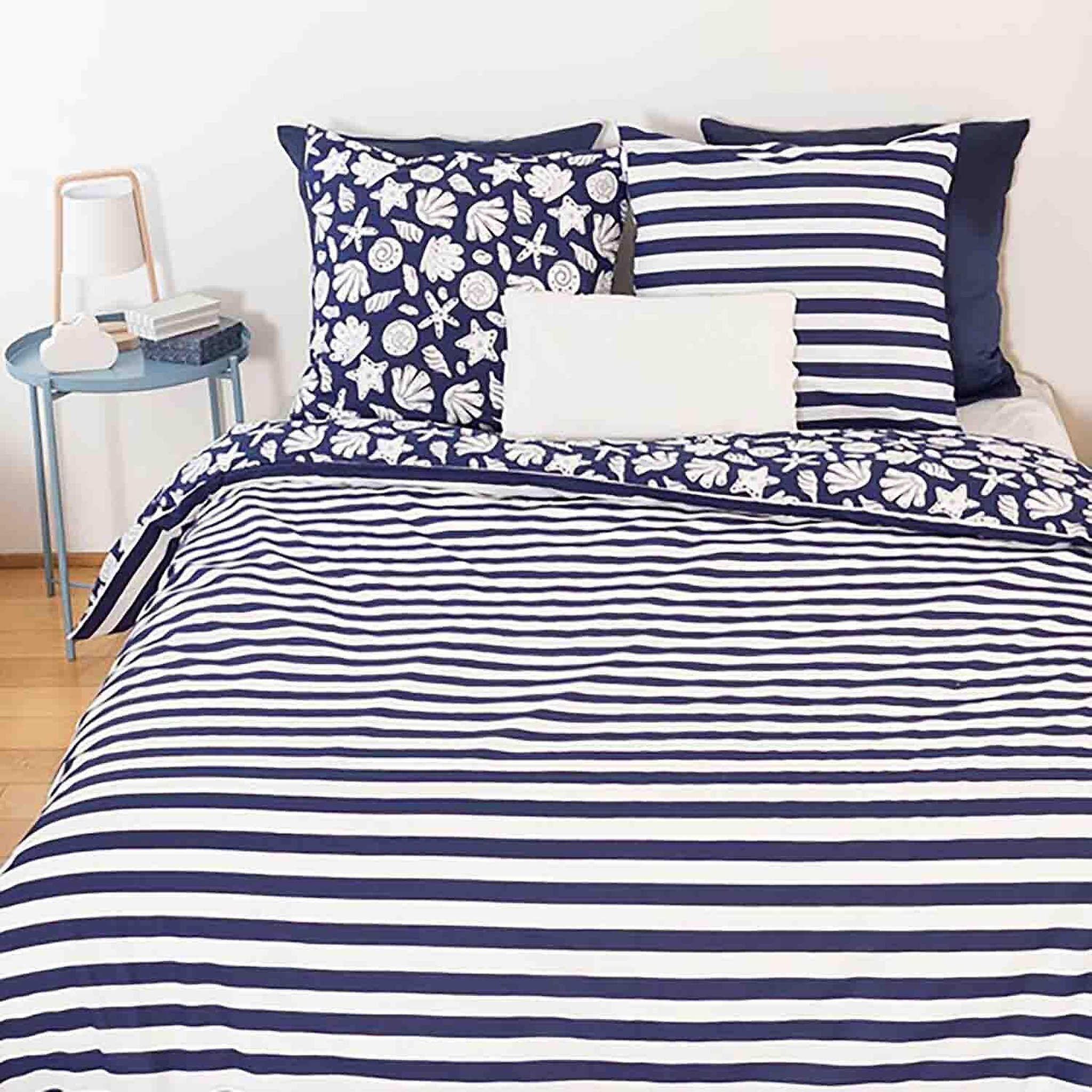 Voir la diapositive 3 : Home collection Parure housse de couette 100% coton 57fils capri