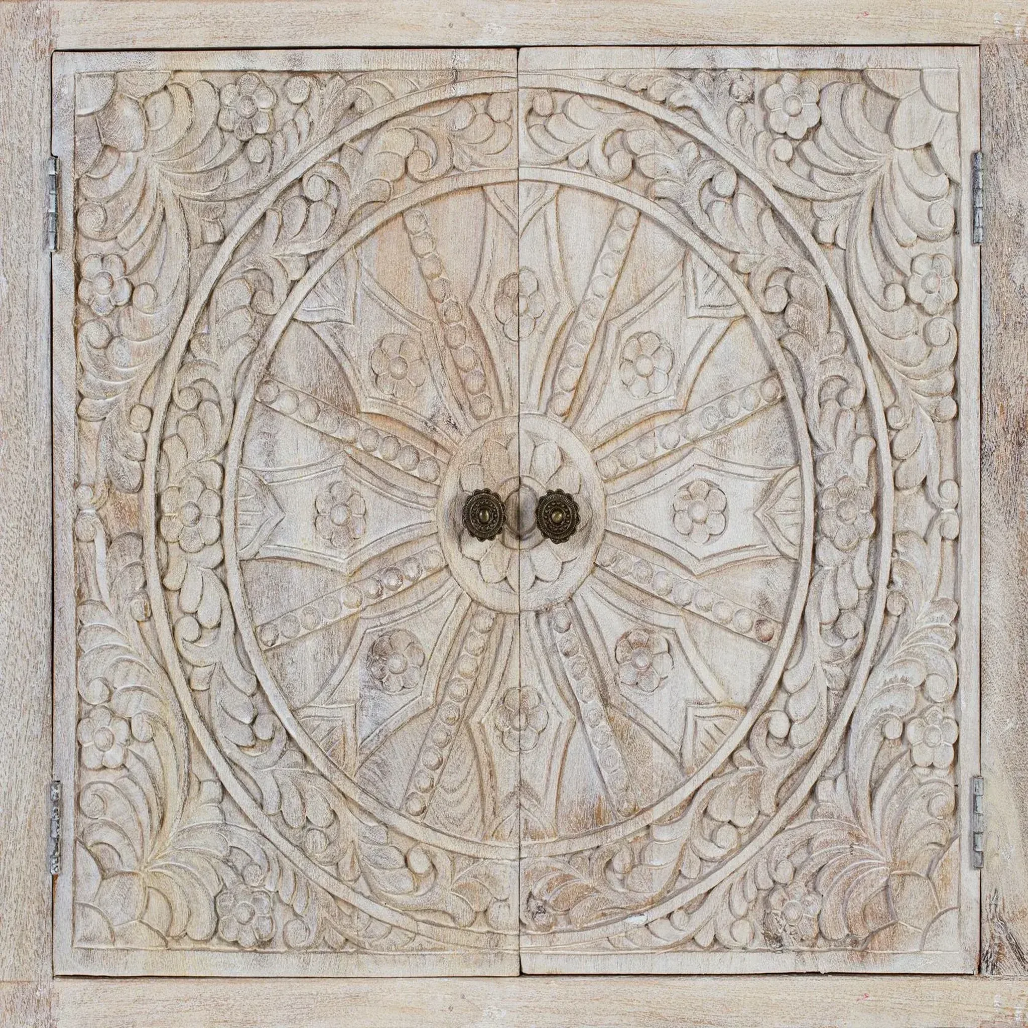 Voir la diapositive 2 : GINER Y COLOMER SL Buffet en bois de manguier 180cm style ethnique colonial sculpté
