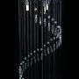Voir la diapositive 4 : VIDAXL Plafonnier avec perles de cristal Argente Spirale G9