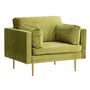Voir la diapositive 2 : Paris Prix Fauteuil Design en Velours  Boom  110cm Vert