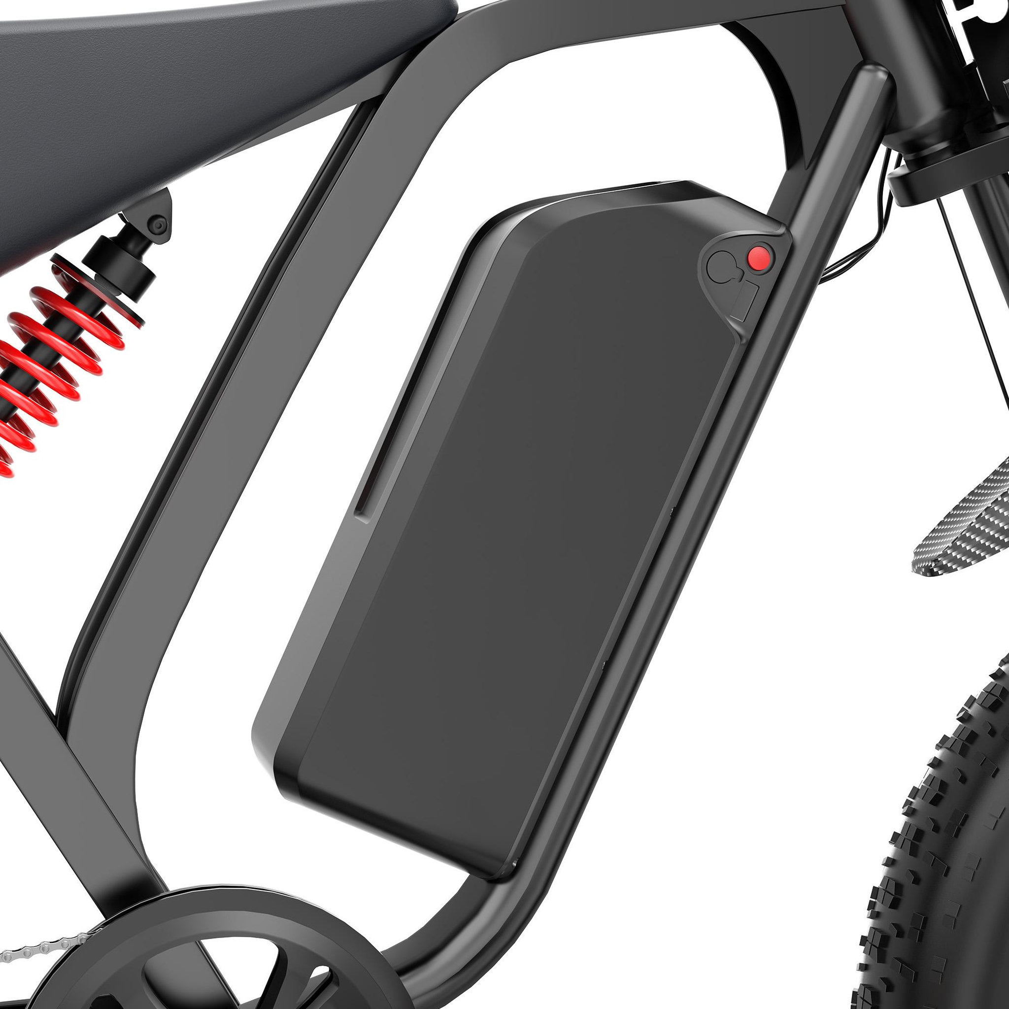 Voir la diapositive 6 : BLUVALL Vélo électrique bluvall r700 fat bike, batterie amovible 52 v 25 ah, 20 pouces, noir