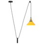 Voir la diapositive 2 : VIDAXL Lampe suspendue reglable hauteur E27 jaune brillant Ø22cm metal