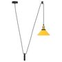 Voir la diapositive 2 : VIDAXL Lampe suspendue reglable hauteur E27 jaune brillant Ø22cm metal