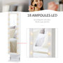 Voir la diapositive 5 : HOMCOM Armoire à bijoux avec miroir  multi-rangement éclairage LED à suspendre blanc
