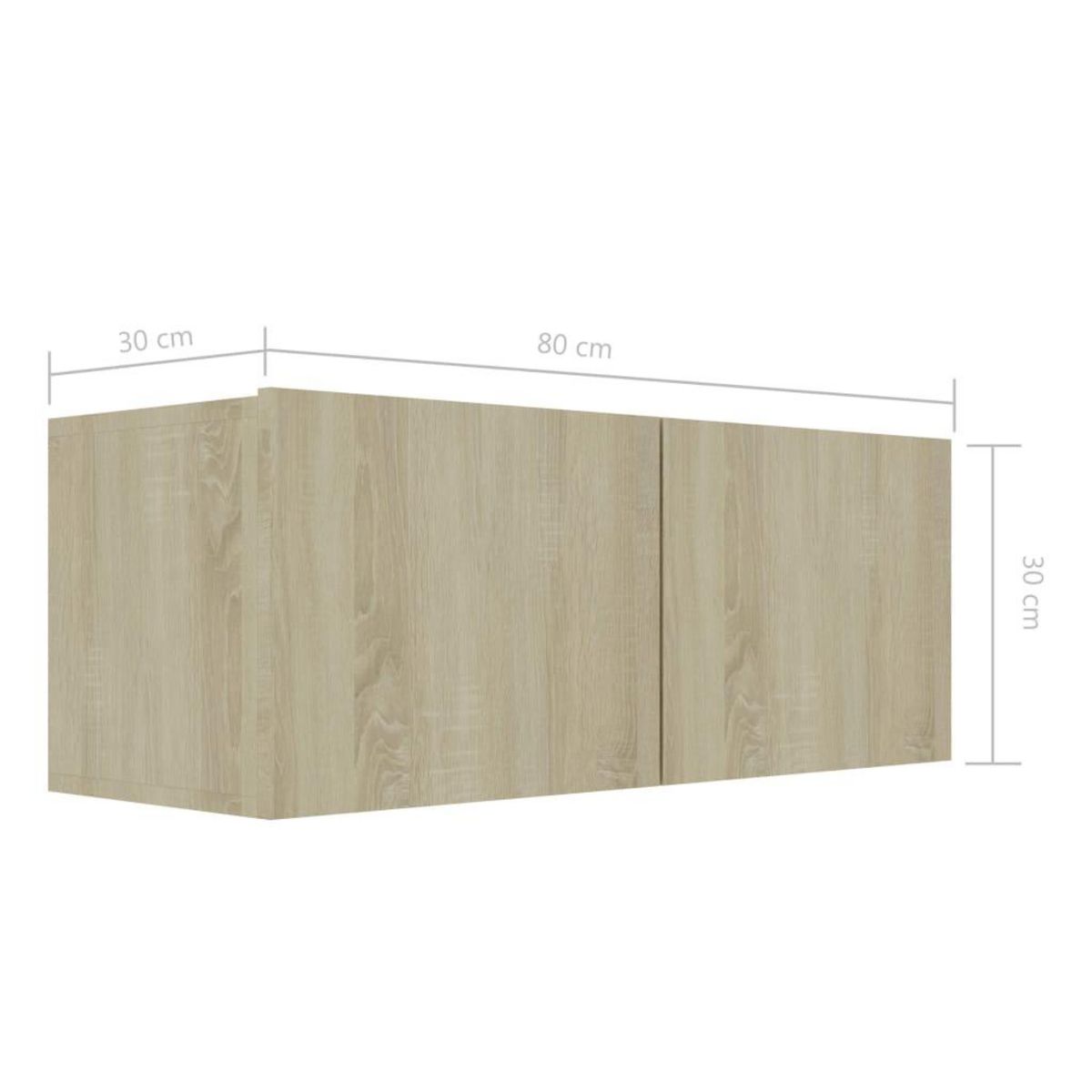 VIDAXL Meuble TV Chene sonoma 80x30x30 cm Bois d'ingenierie