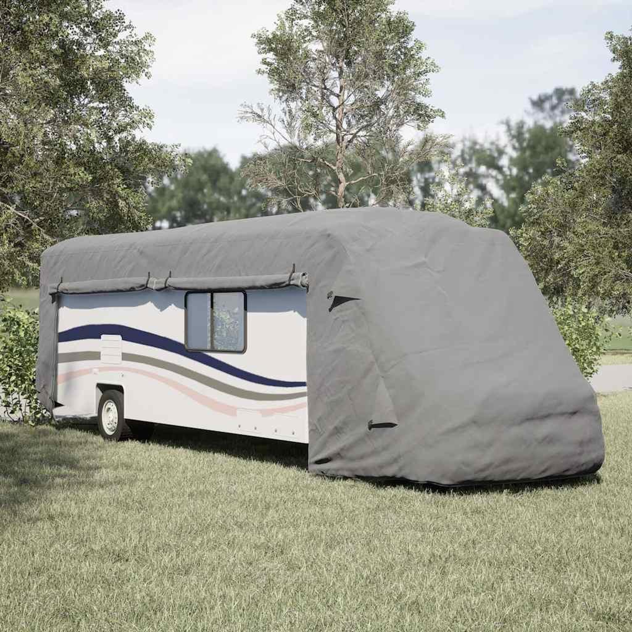 Voir la diapositive 3 : VIDAXL Housse de camping-car gris 970x235x275 cm tissu non tisse