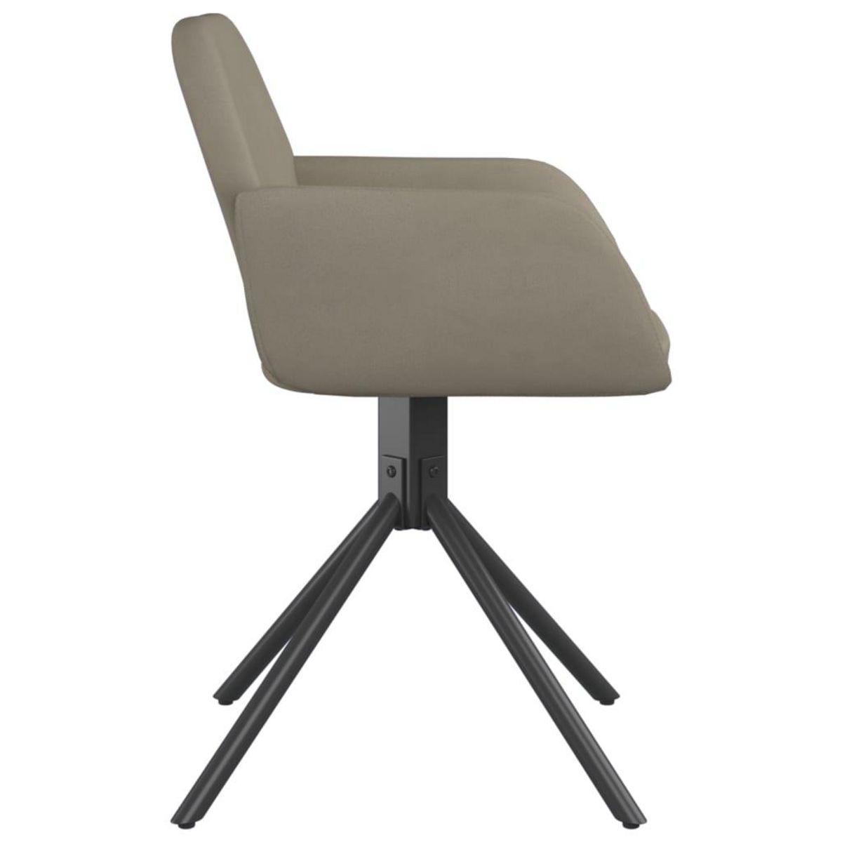 VIDAXL Chaises pivotantes a manger lot de 2 Gris clair Velours