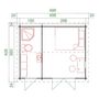 Voir la diapositive 4 : Abri de jardin bois CARROZ / 16.00m² / 28mm