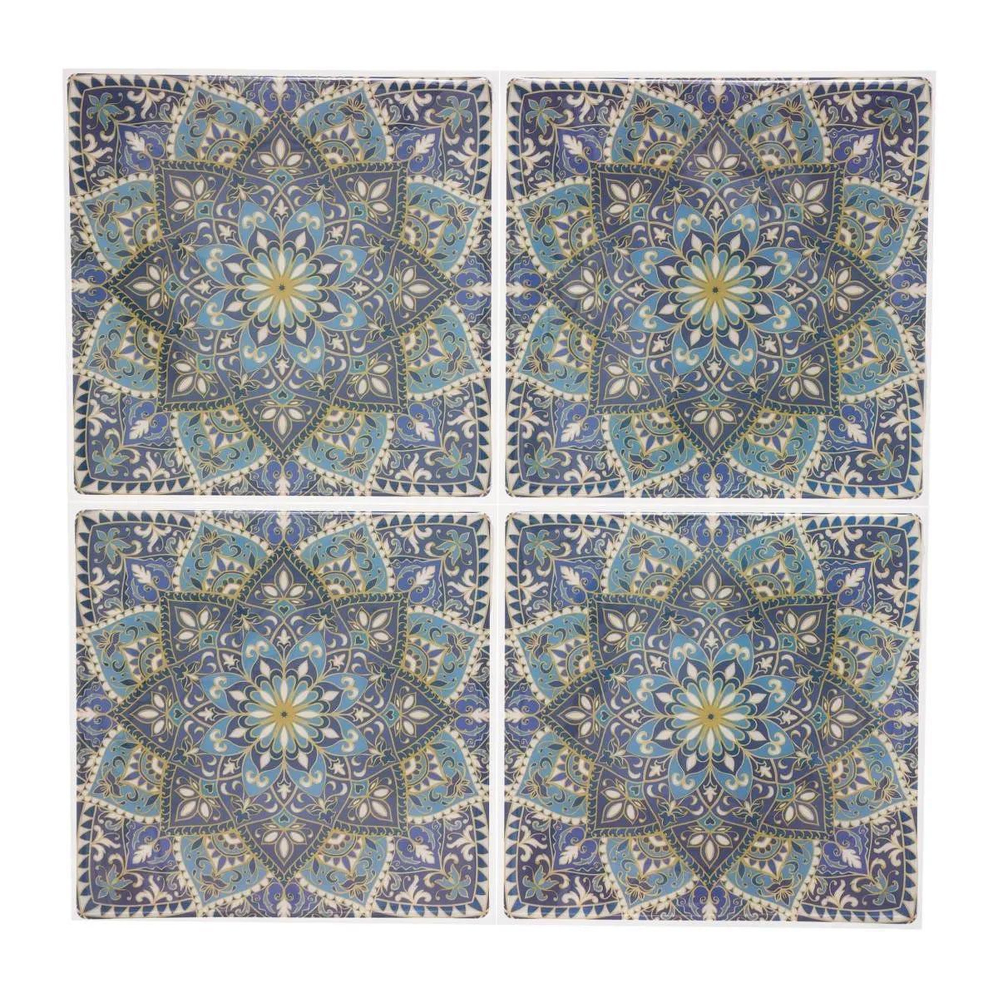 ATMOSPHERA Lot de 2 stickers  caro mosaic ii  26x26cm multicolore