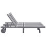 Voir la diapositive 2 : VIDAXL Chaise longue de jardin 2 places avec coussin Gris Acacia