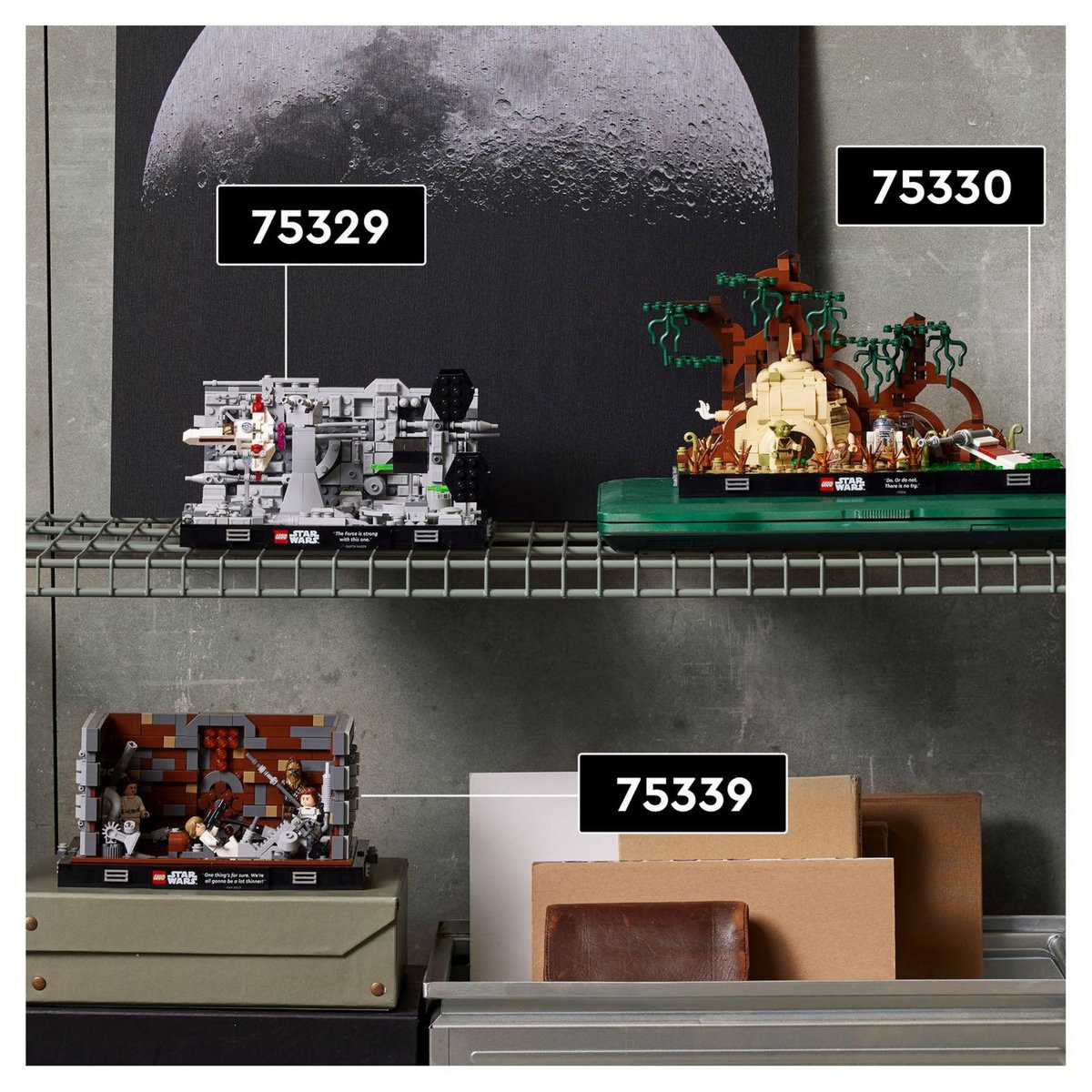 LEGO Star Wars 75329 Diorama de la Poursuite dans les Tranchées de l&rsquo;Étoile de la Mort, Jouet