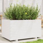 VIDAXL Jardiniere blanc 90x60x49,5 cm bois de pin massif
