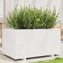 Voir la diapositive 1 : VIDAXL Jardiniere blanc 90x60x49,5 cm bois de pin massif