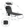 Voir la diapositive 3 : SOBUY SoBuy - Chaise Longue Réglable Pare-Soleil - Fonctionnel - OGS48