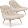 Voir la diapositive 1 : Paris Prix Lot de 2 Fauteuils Scandinaves  Johan  102cm Beige
