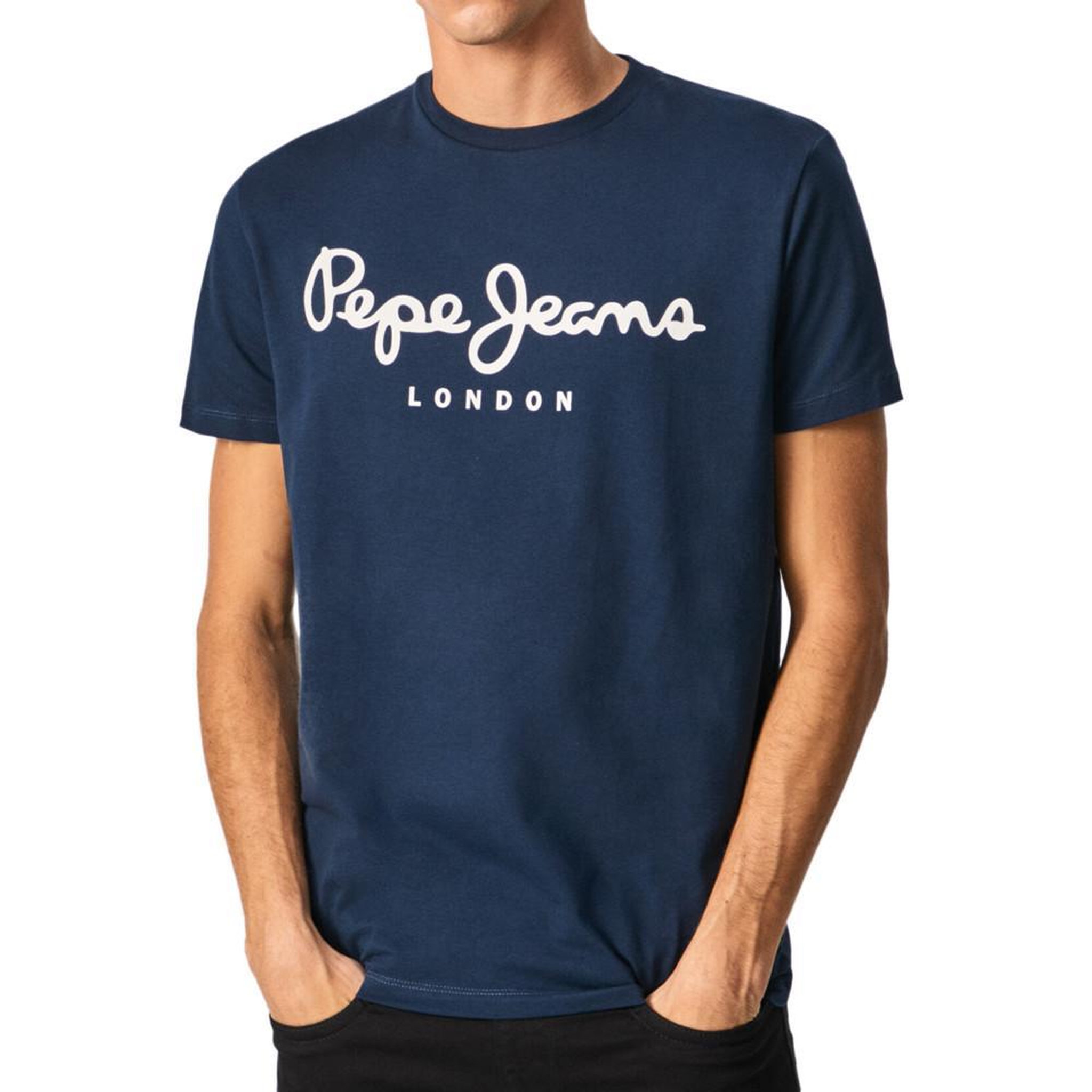 Pepe Jeans T shirt  Homme Pepe Jeans Original Stretch N. Coloris disponibles : Bleu
