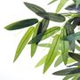 Voir la diapositive 5 : OUTSUNNY Bambou artificiel XXL 1,80H m 1105 feuilles denses réalistes pot inclus noir vert